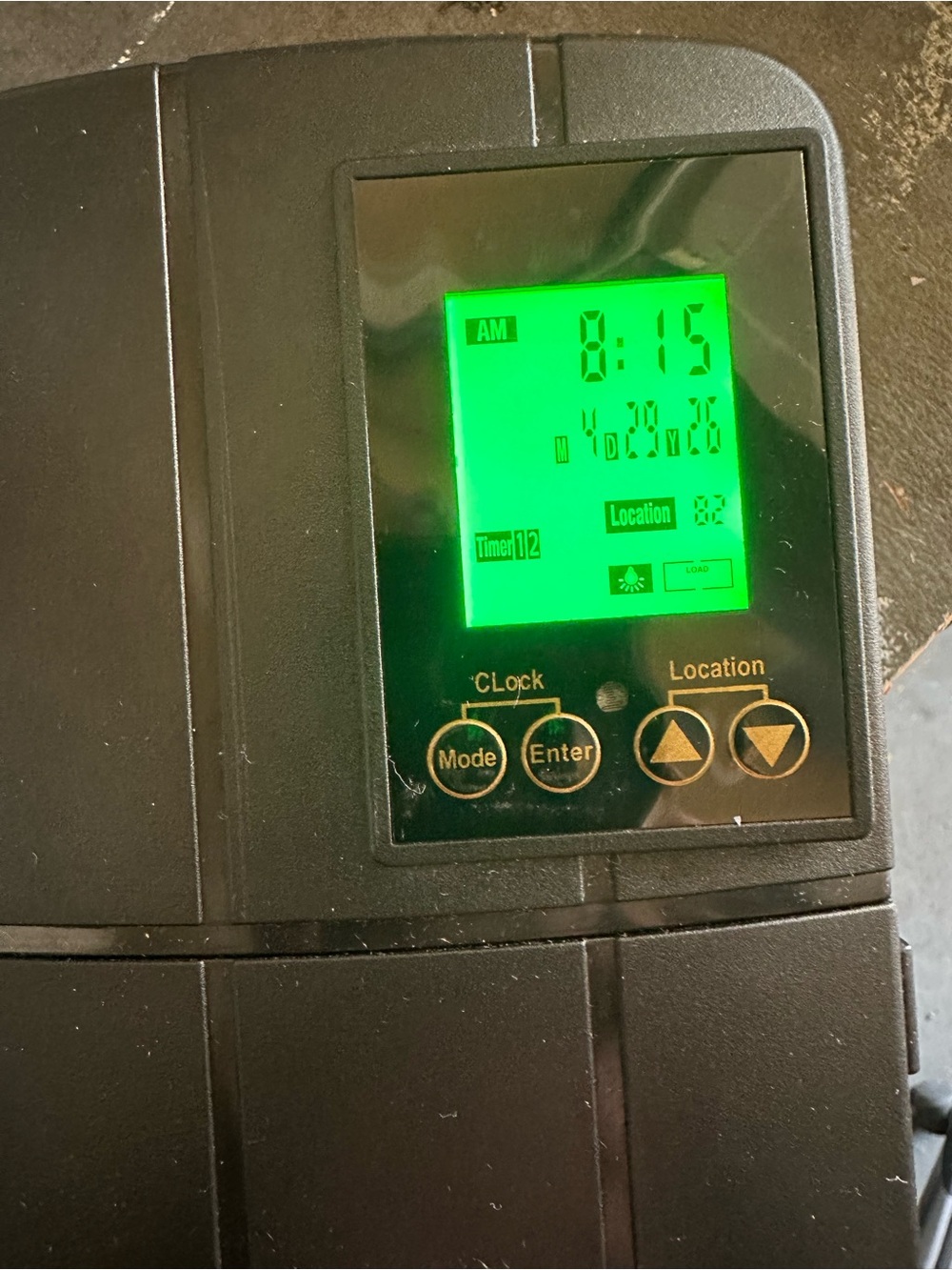 Black Electronic Timer Control Panel - Unbranded